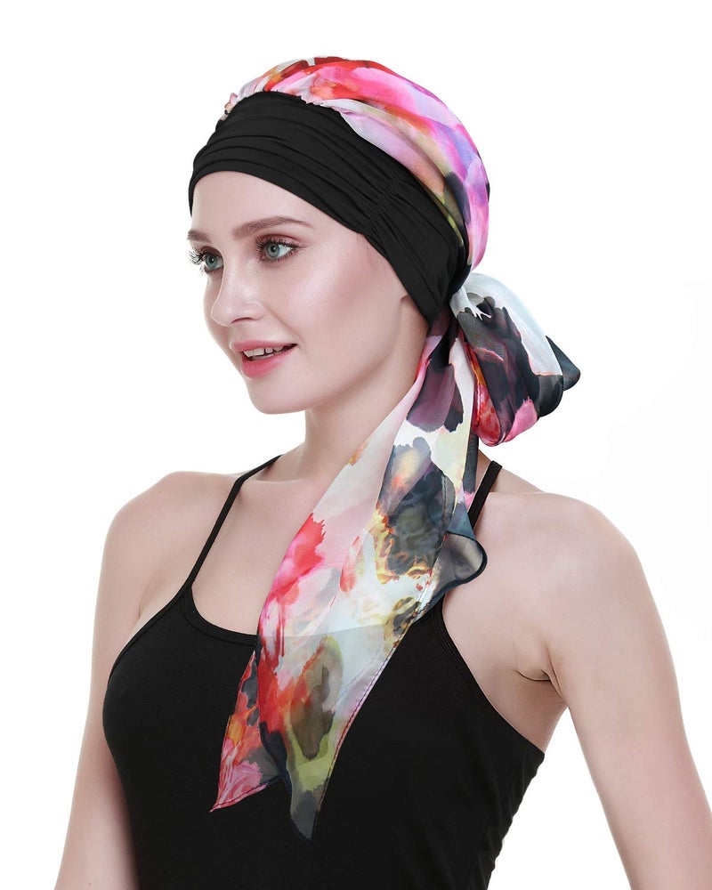 FocusCare Chemo HeadWraps For Cancer Patients Feminine HeadBands Bandana Caps - Image 1